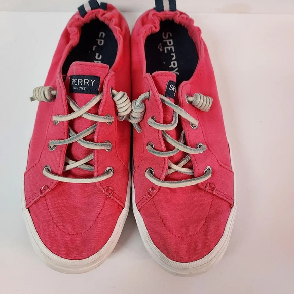 Sperry Women’s Crest Ebb Raspberry Canvas Lace Up Sneakers in Size 7.5M - Picture 3 of 14